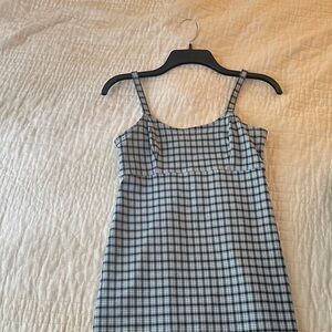 Hollister Black and White Plaid Mini Dress